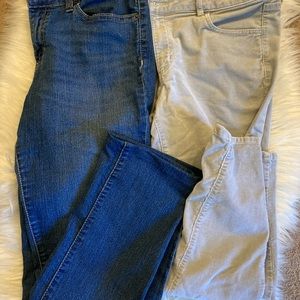 2 pairs of jeans